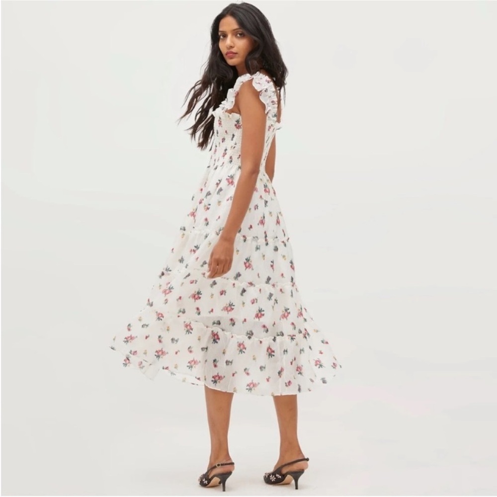 NEW Hill House Ellie Nap dress. Ivory Ikat Taffeta. S. NWT.